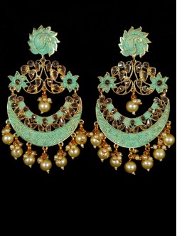 Reverse Ad Earrings With Meenakari Work